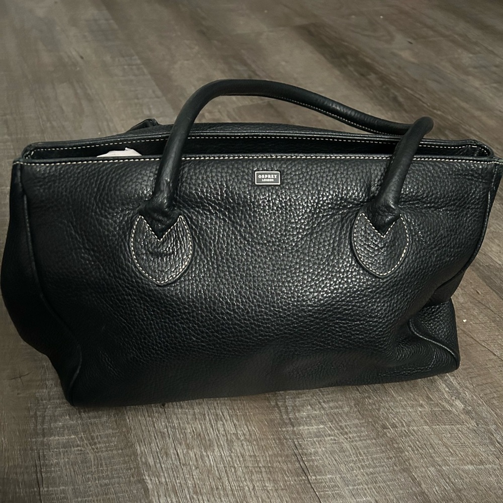 Osprey London Black leather shoulder bag